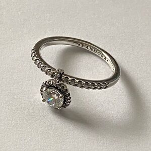 Pandora Round Dangle Sparkle Ring